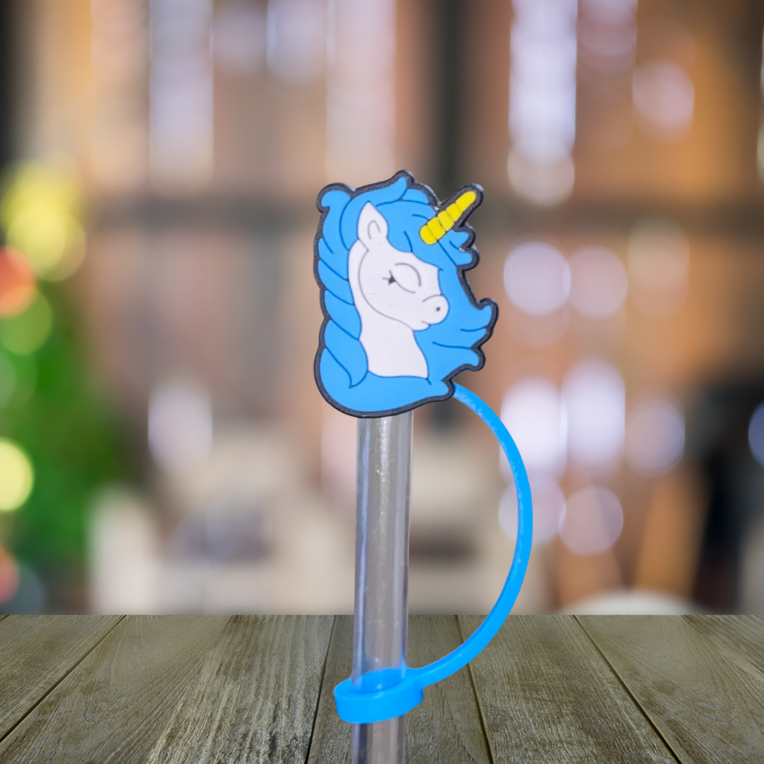 Blue Uni Straw Topper