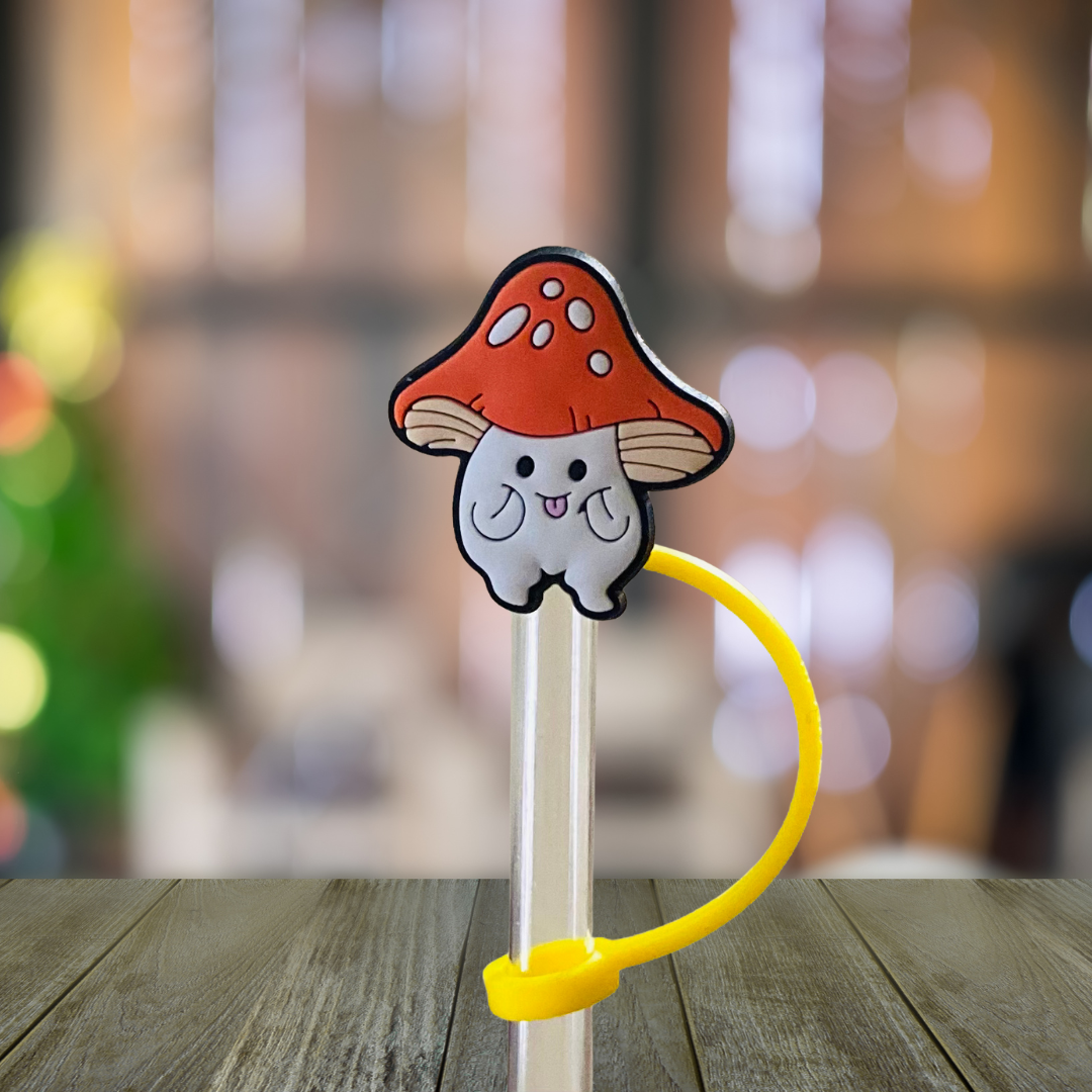 Silly Mushroom Straw Topper