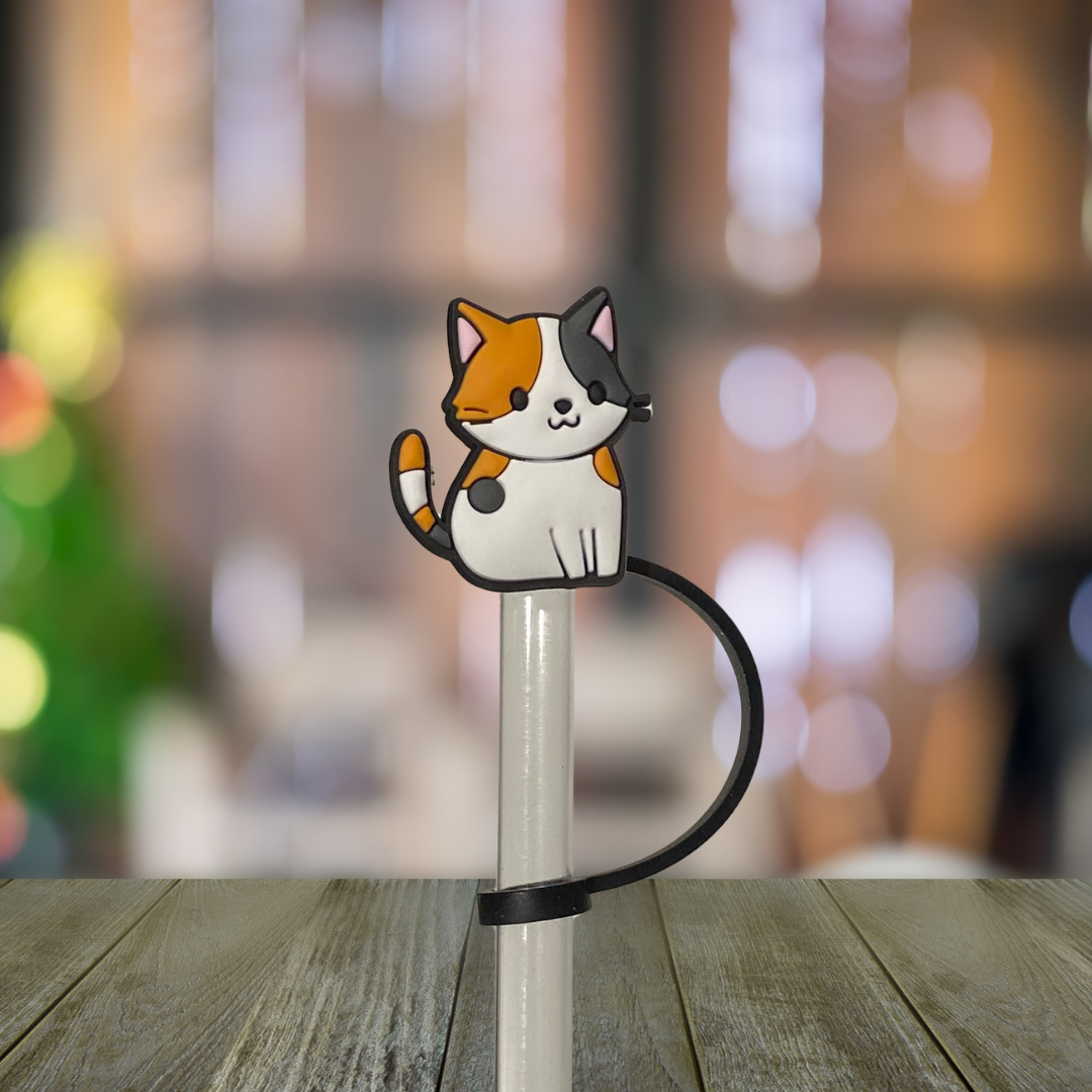 Calico Cat Straw Topper