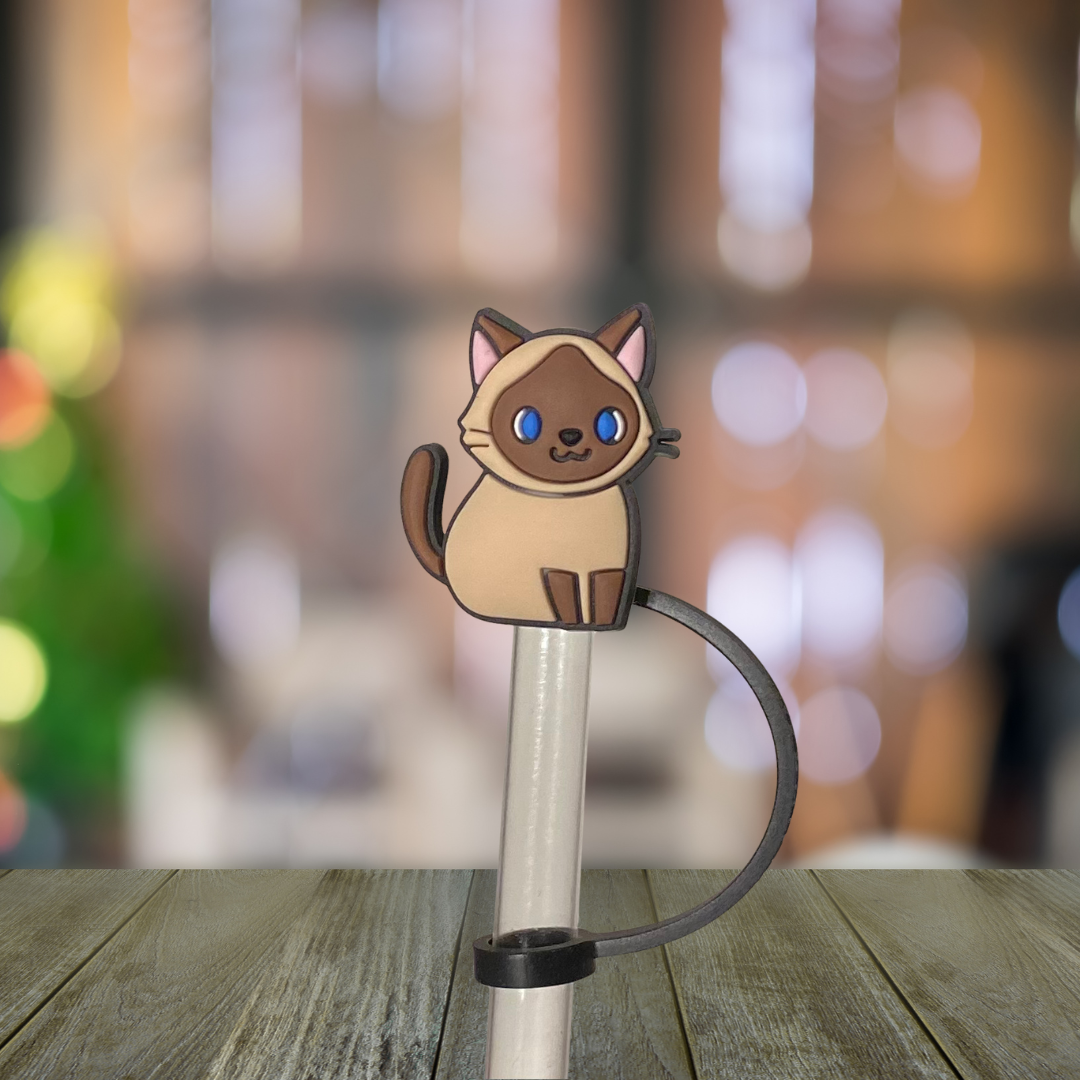 Siamese Cat Straw Topper