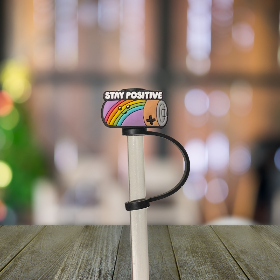 Stay Positive Straw Topper