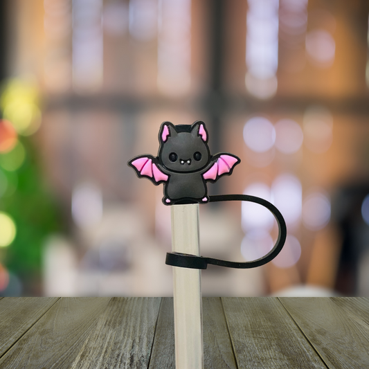 Cute Bat Straw Topper