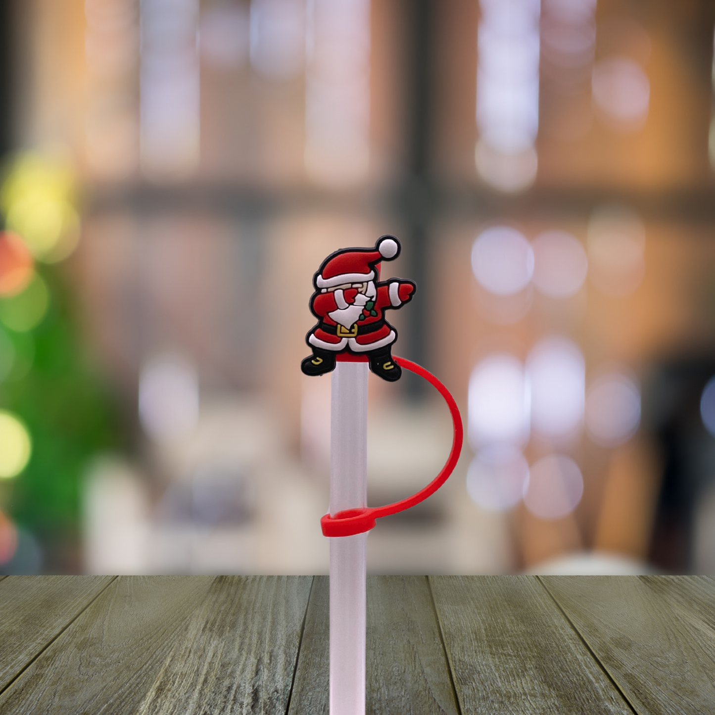 Dabbing Santa Straw Topper