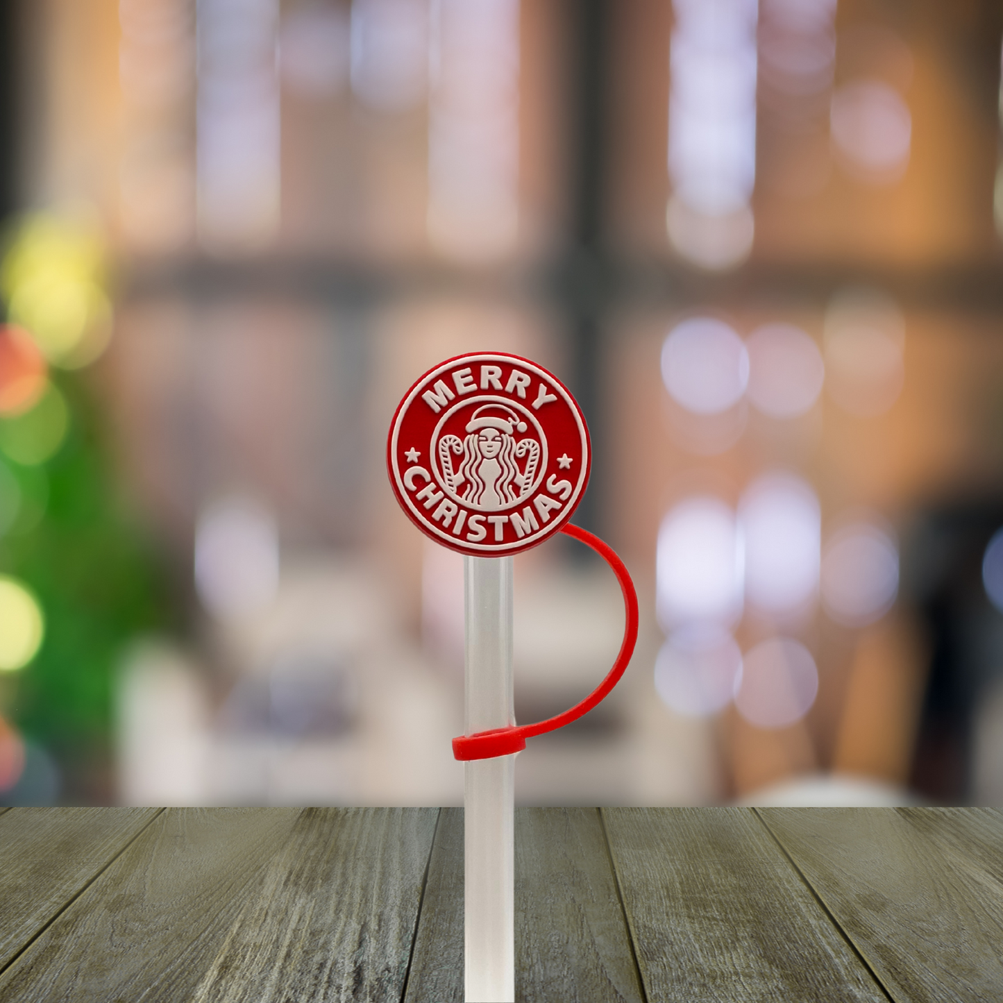 Merry Christmas Straw Topper