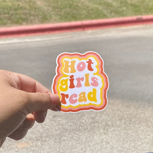 Hot Girls Read 3" Sticker