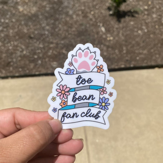 Toe Bean Fan Club 3" Dog Sticker