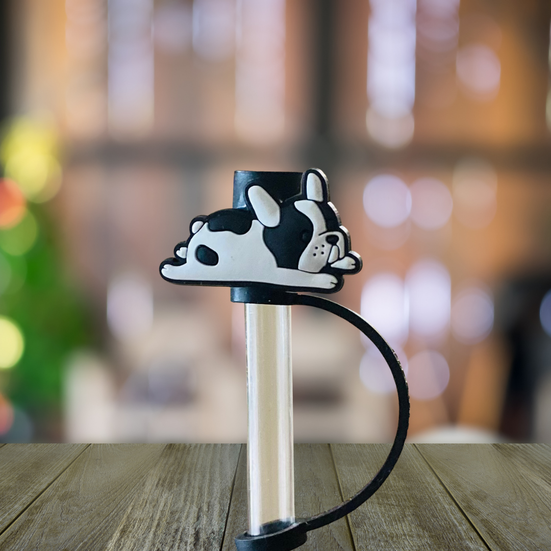 Boston Terrier Straw Topper