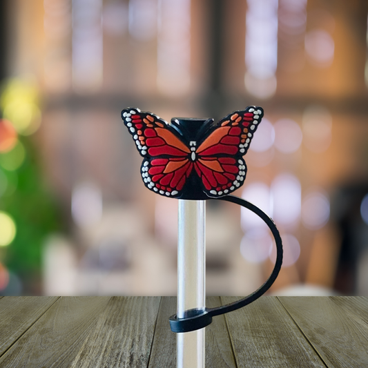 Red Butterfly Straw Topper