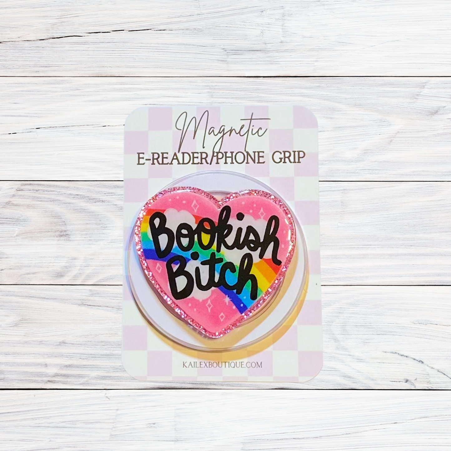 Bookish Bitch E-Reader, Phone Grip for all Devices - Magnetic or Adhesive