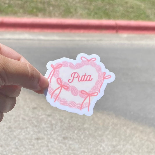 Puta Pink Cake 3" Sticker