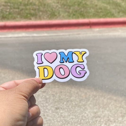 I "heart" My Dog 3" Dog Sticker