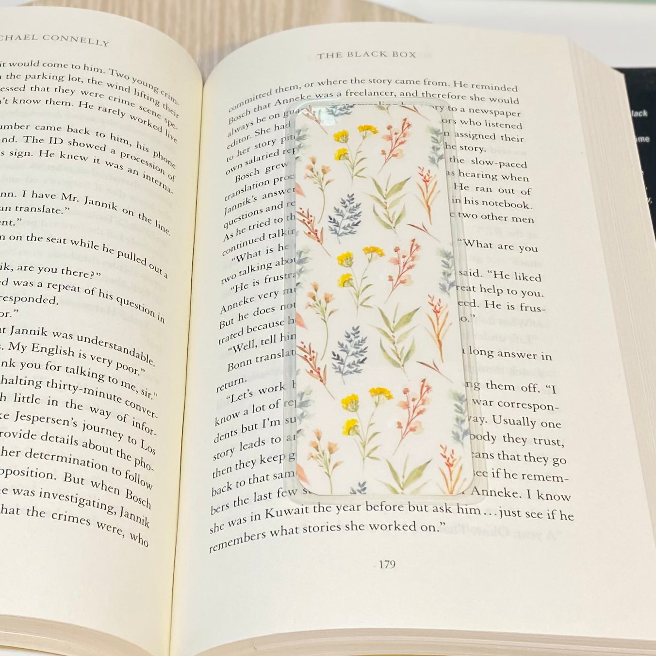 Neutral Flowers Laminated Bookmark