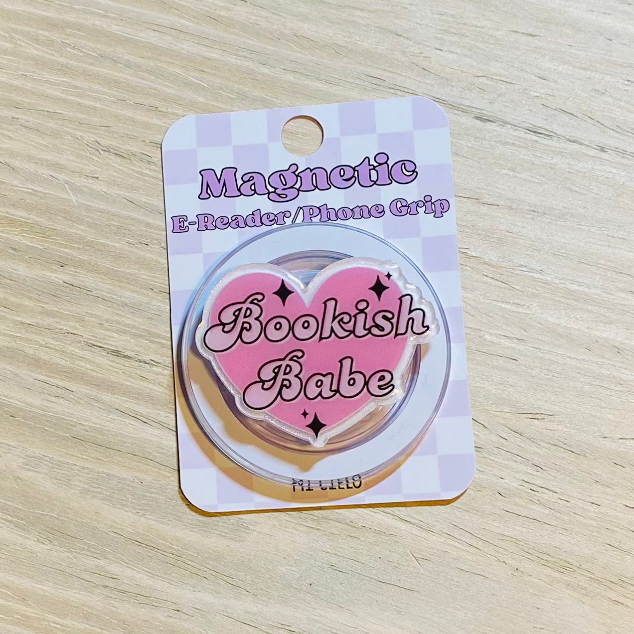 Bookish Babe E-Reader, Phone Grip for all Devices - Magnetic or Adhesive