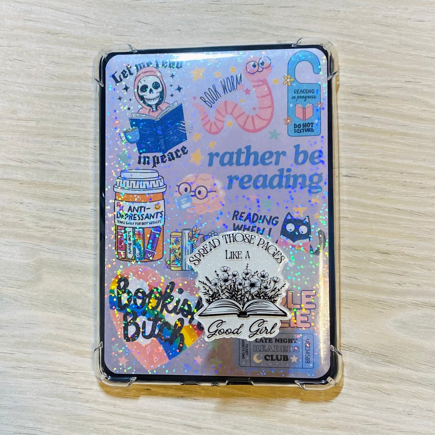 Spread Those Pages Like A Good Girl E-Reader, Phone Grip for all Devices - Magnetic or Adhesive