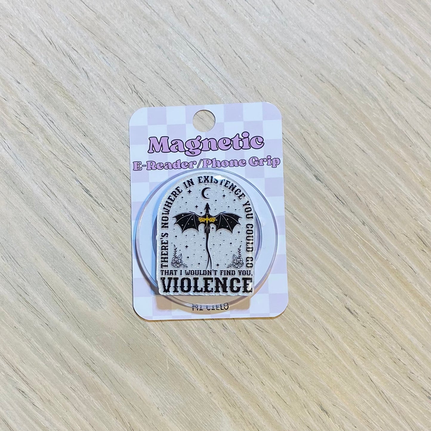 Dragon Violence E-Reader, Phone Grip for all Devices - Magnetic or Adhesive