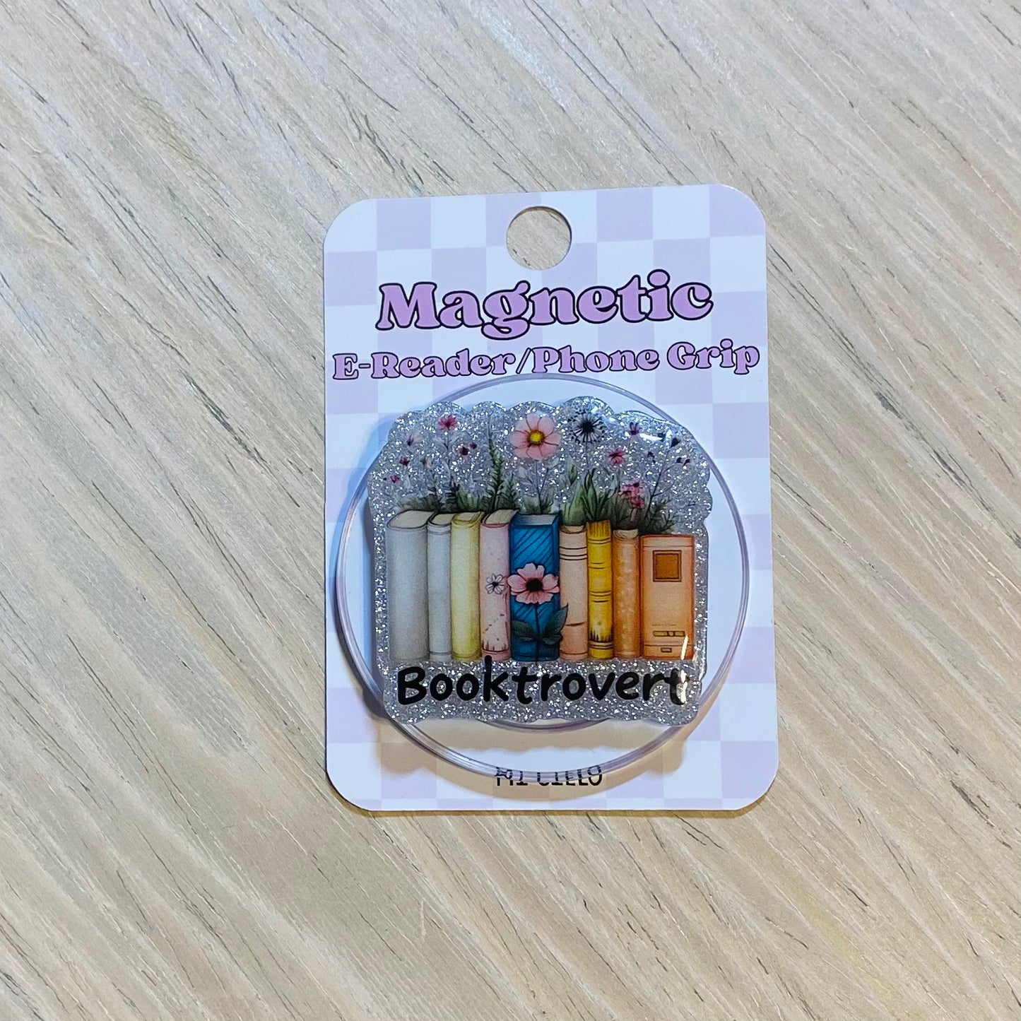 Booktrovert Books E-Reader, Phone Grip for all Devices - Magnetic or Adhesive