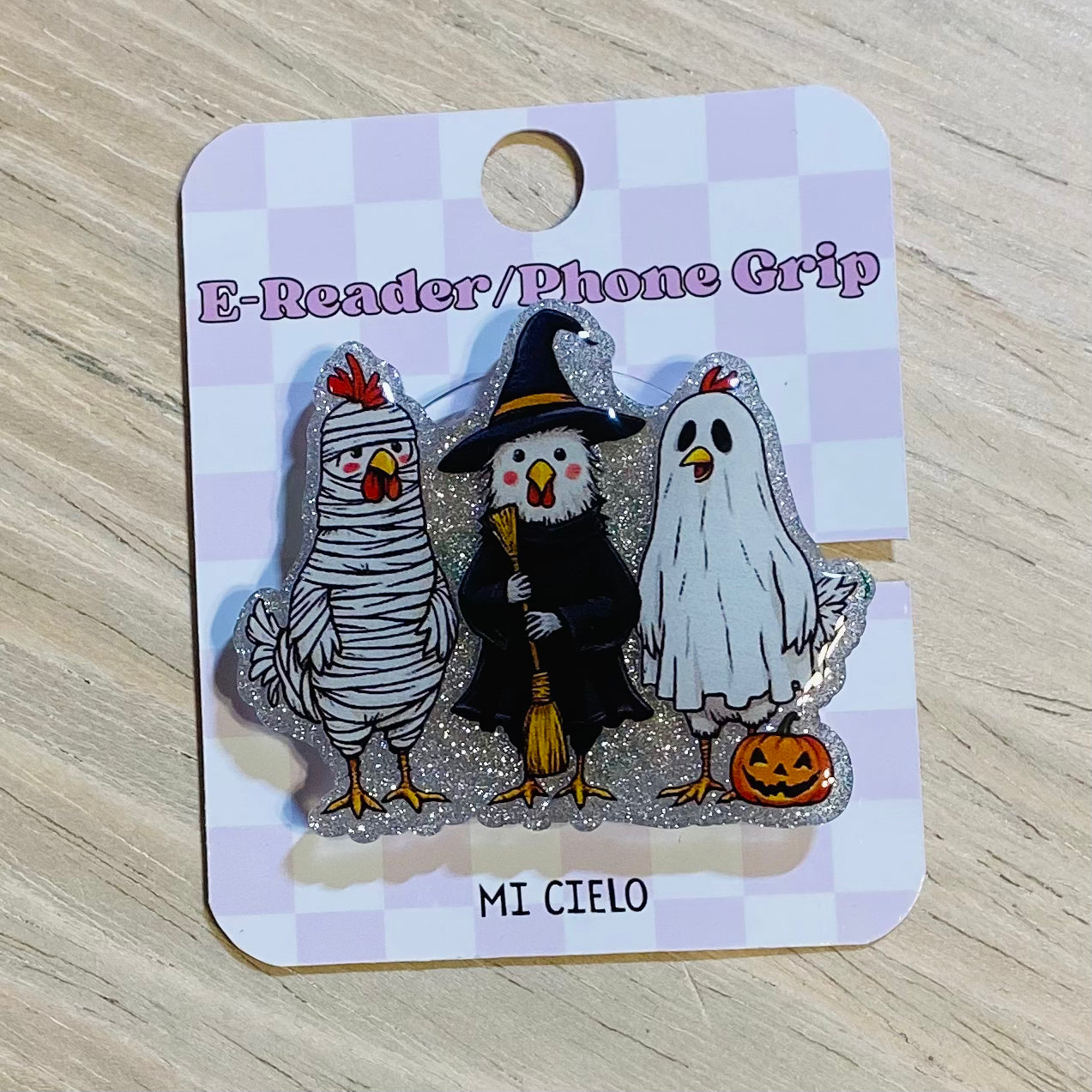 Halloween Chickens E-Reader, Phone Grip for all Devices - Magnetic or Adhesive
