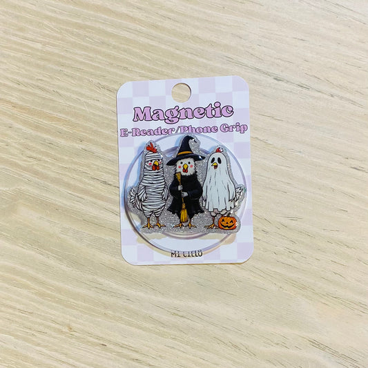 Halloween Chickens E-Reader, Phone Grip for all Devices - Magnetic or Adhesive