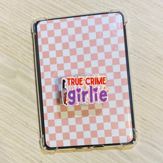 True Crime Girlie E-Reader, Phone Grip for all Devices - Magnetic or Adhesive