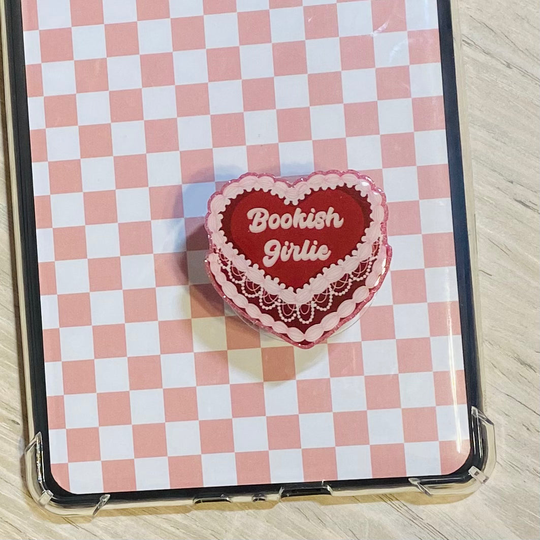 Bookish Girlie E-Reader, Phone Grip for all Devices - Magnetic or Adhesive