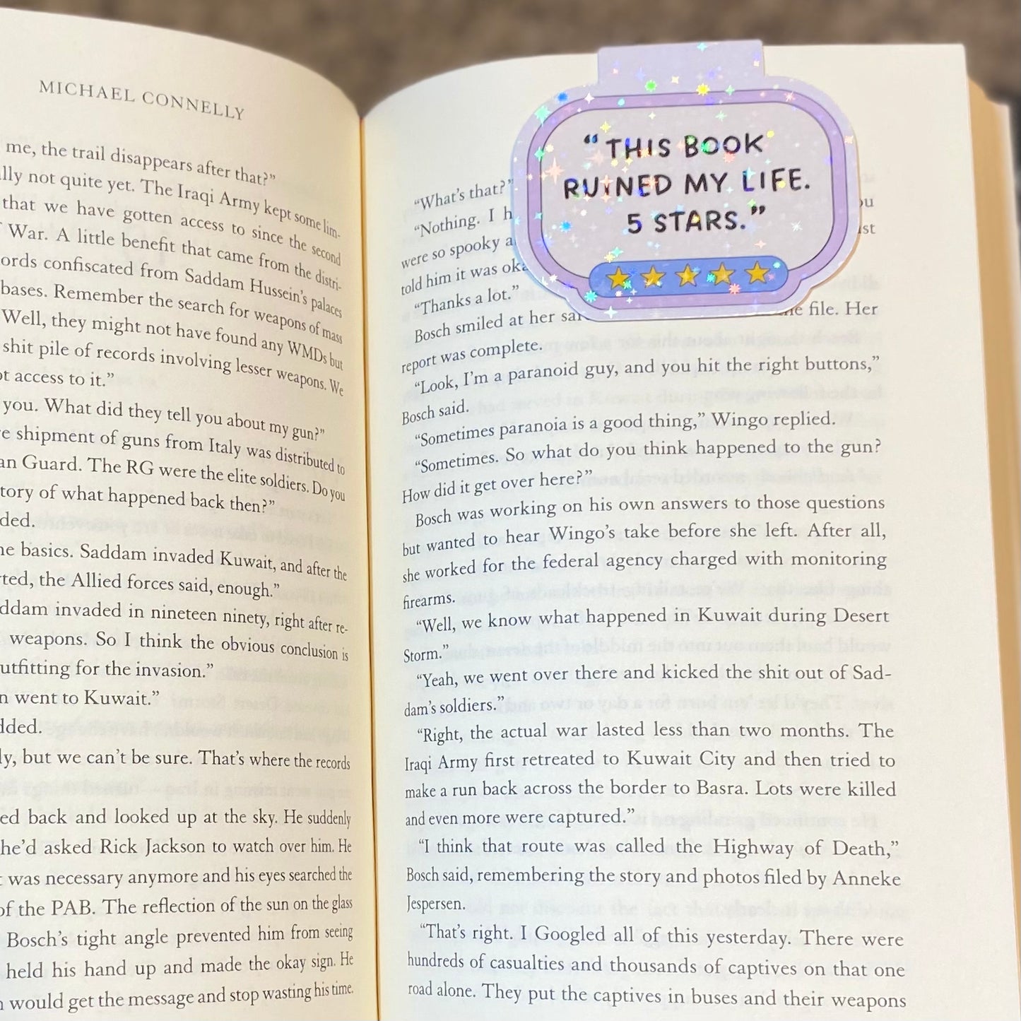 This Book Ruined My Life. 5 Stars. Holographic Magnetic Bookmark
