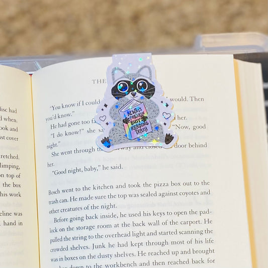 Always Freakin Busy Reading Trash Holographic Magnetic Bookmark
