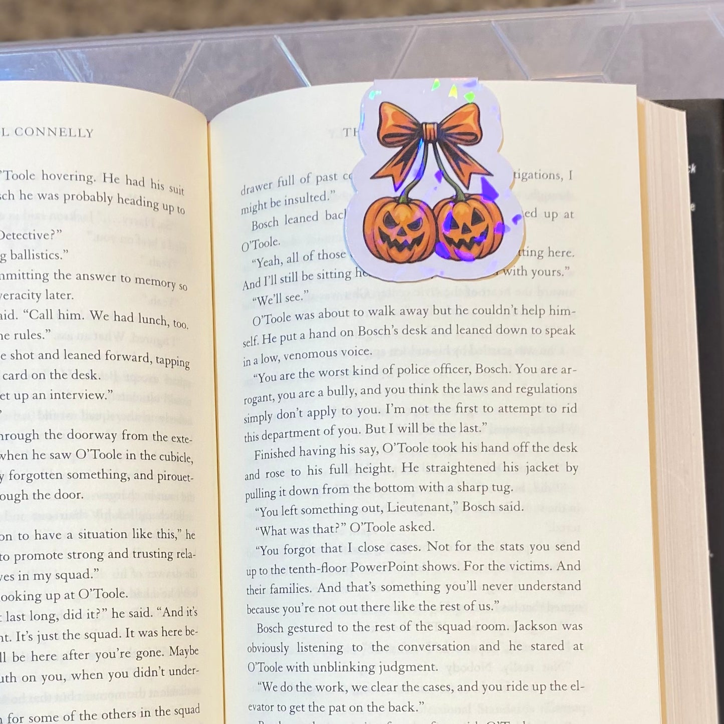 Pumpkin Cherries Holographic Magnetic Bookmark