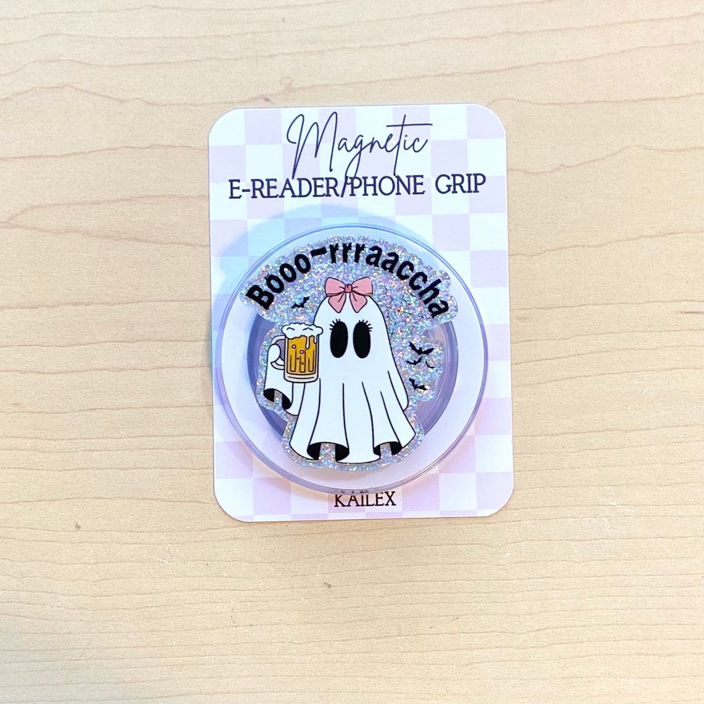 Boo-rrraaccha E-Reader, Phone Grip for all Devices - Magnetic or Adhesive