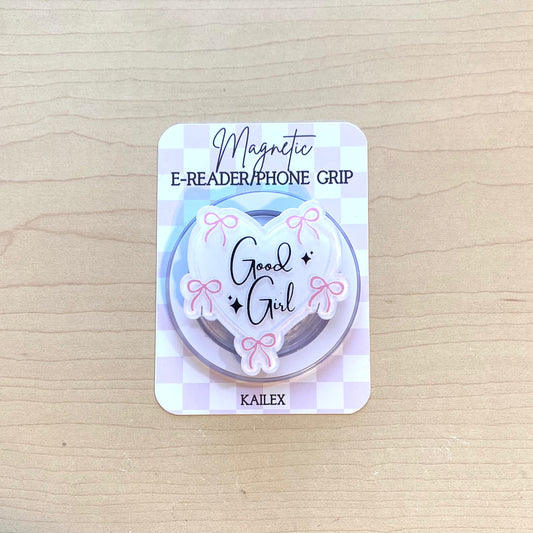 Good Girl E-Reader, Phone Grip for all Devices - Magnetic or Adhesive