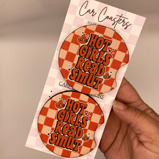 Hot Girls Read SMUT Car Coasters