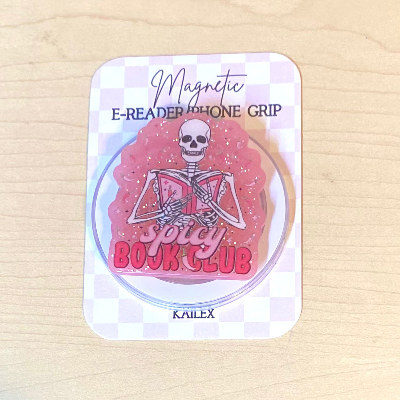 Spicy Book Club Adhesive/Magnetic E-Reader/Phone Grip