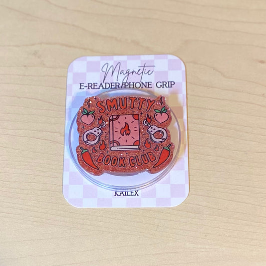Smutty Book Club Adhesive/Magnetic E-Reader/Phone Grip