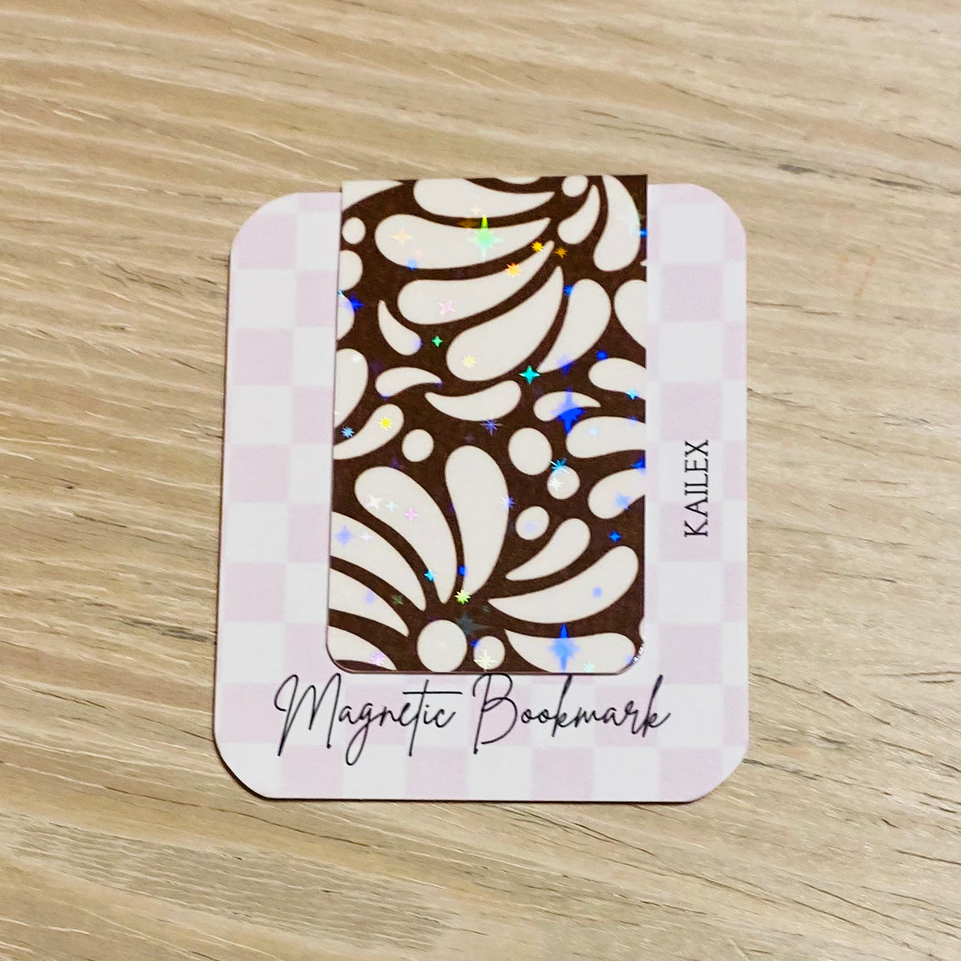 Dark Brown Talavera Holographic Magnetic Bookmark