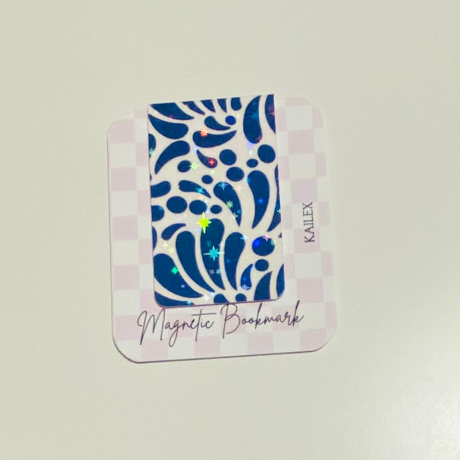 Dark Blue Talavera Holographic Magnetic Bookmark