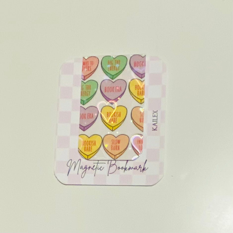 Bookish Hearts Holographic Magnetic Bookmark