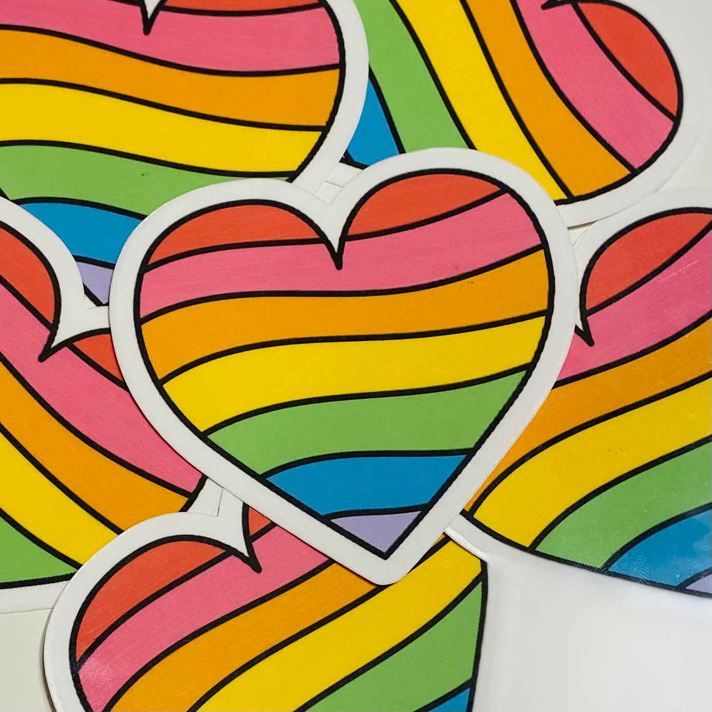 Rainbow Heart Sticker