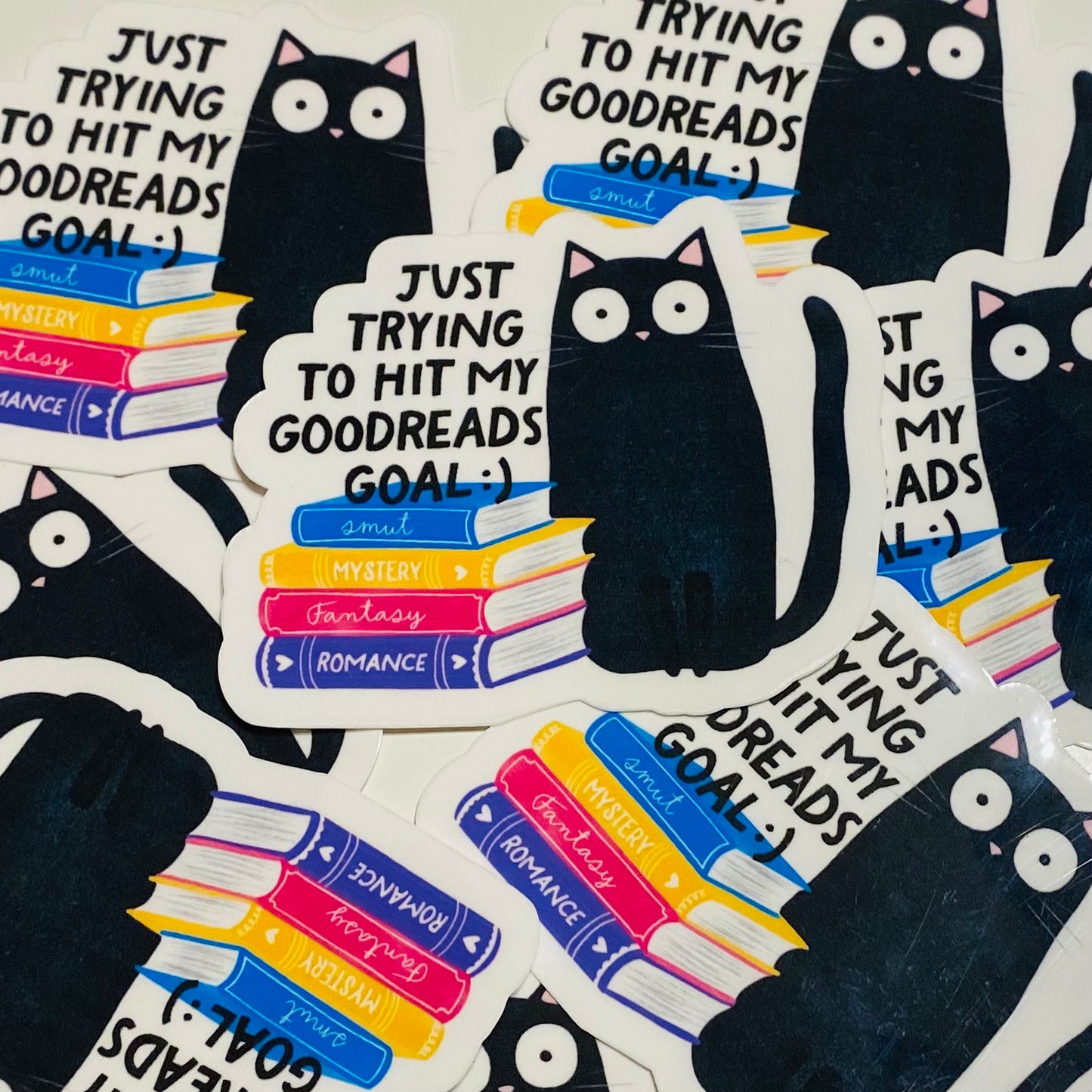 Just trying to hit my Goodreads goal :) Sticker