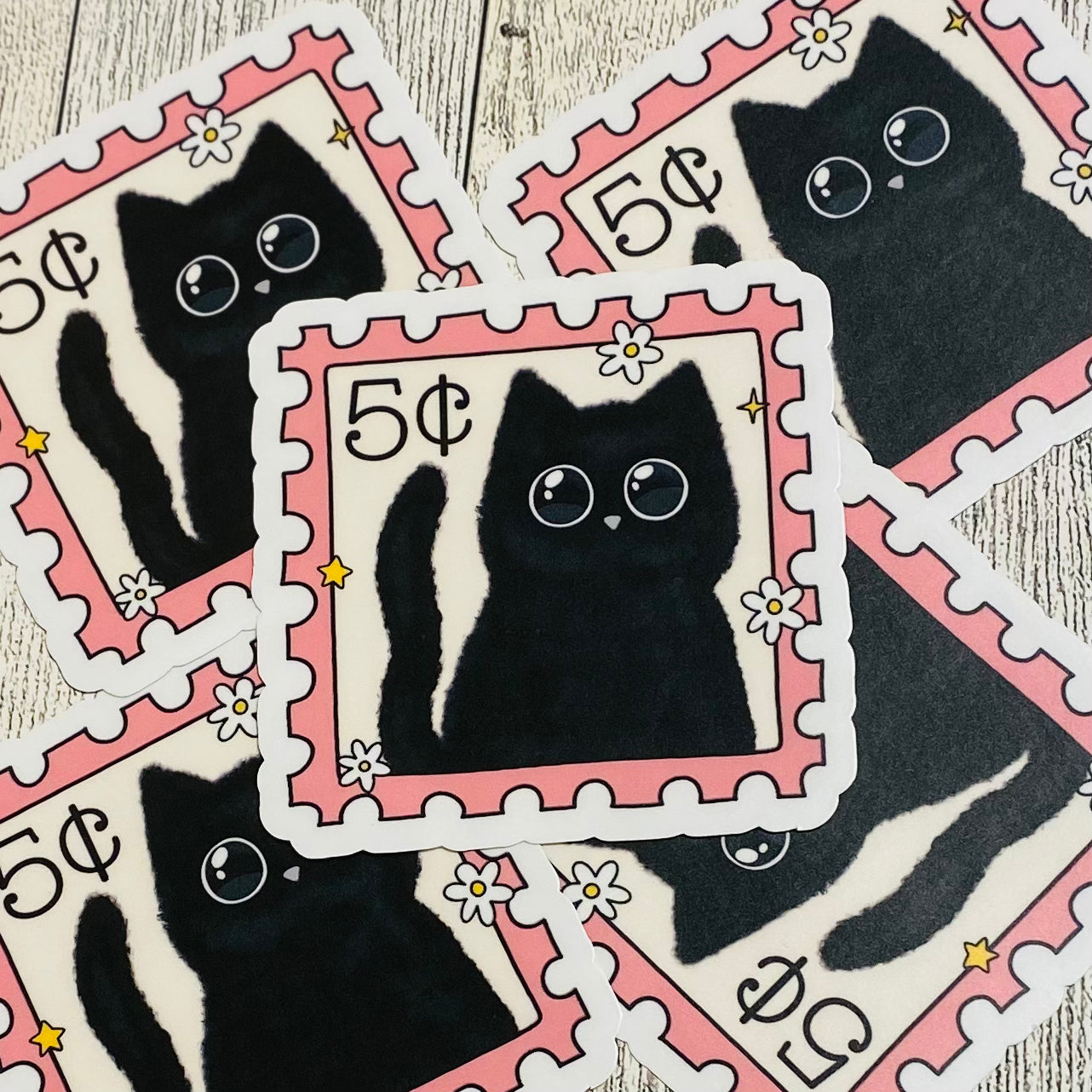 5c Kitty Stamp Sticker