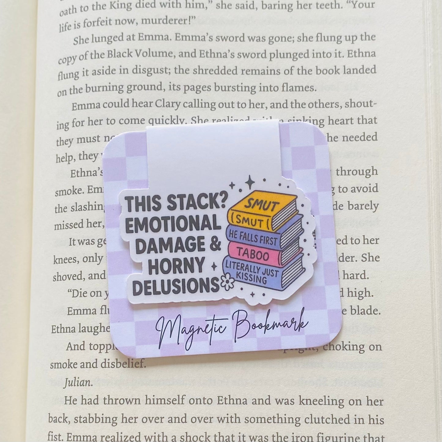 This stack? Emotional damage & horney delusions stack of books Magnetic Bookmark