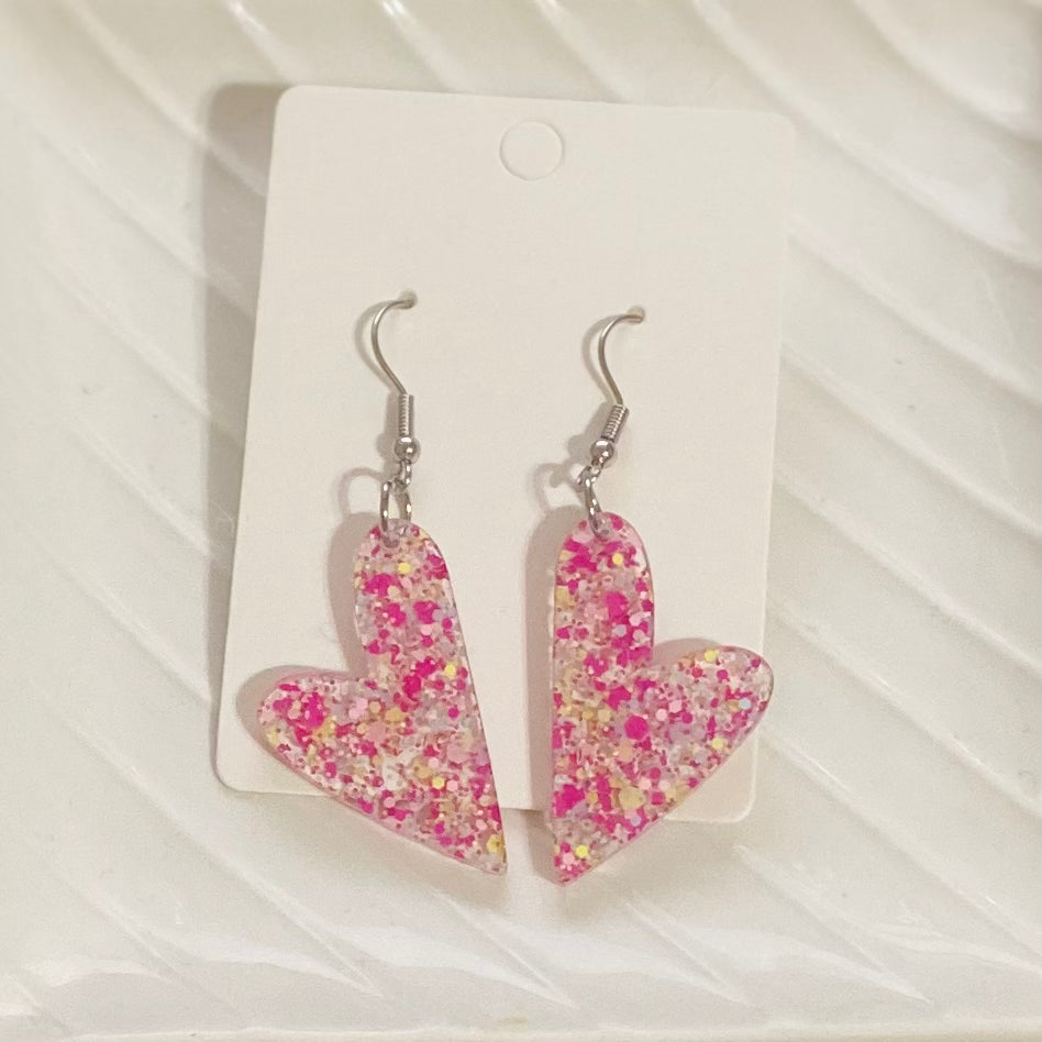 Confetti Heart Earrings