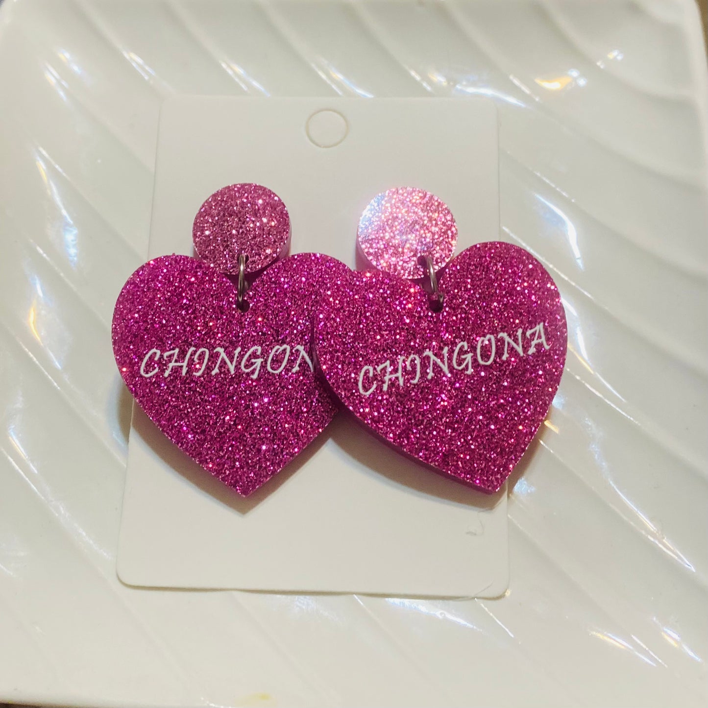 Chingona Heart Earrings