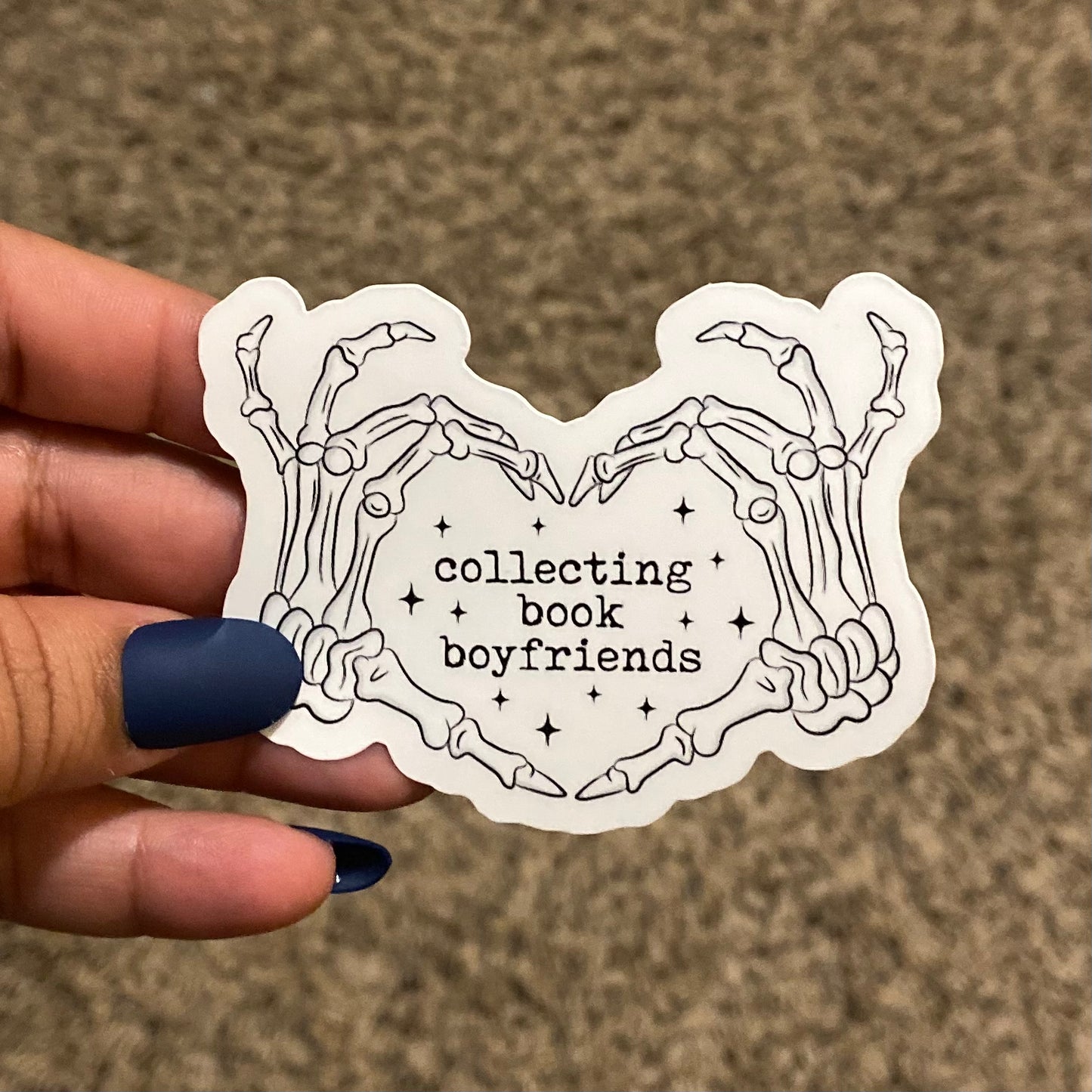 Skelly Heart Hands 3" Sticker