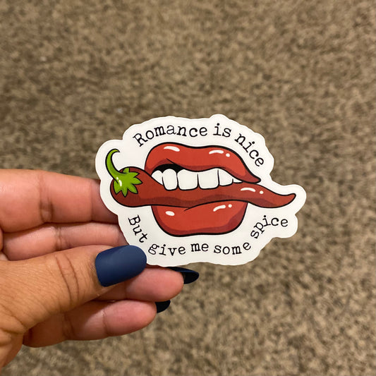 Romance is Nice Lips 3" Sticker