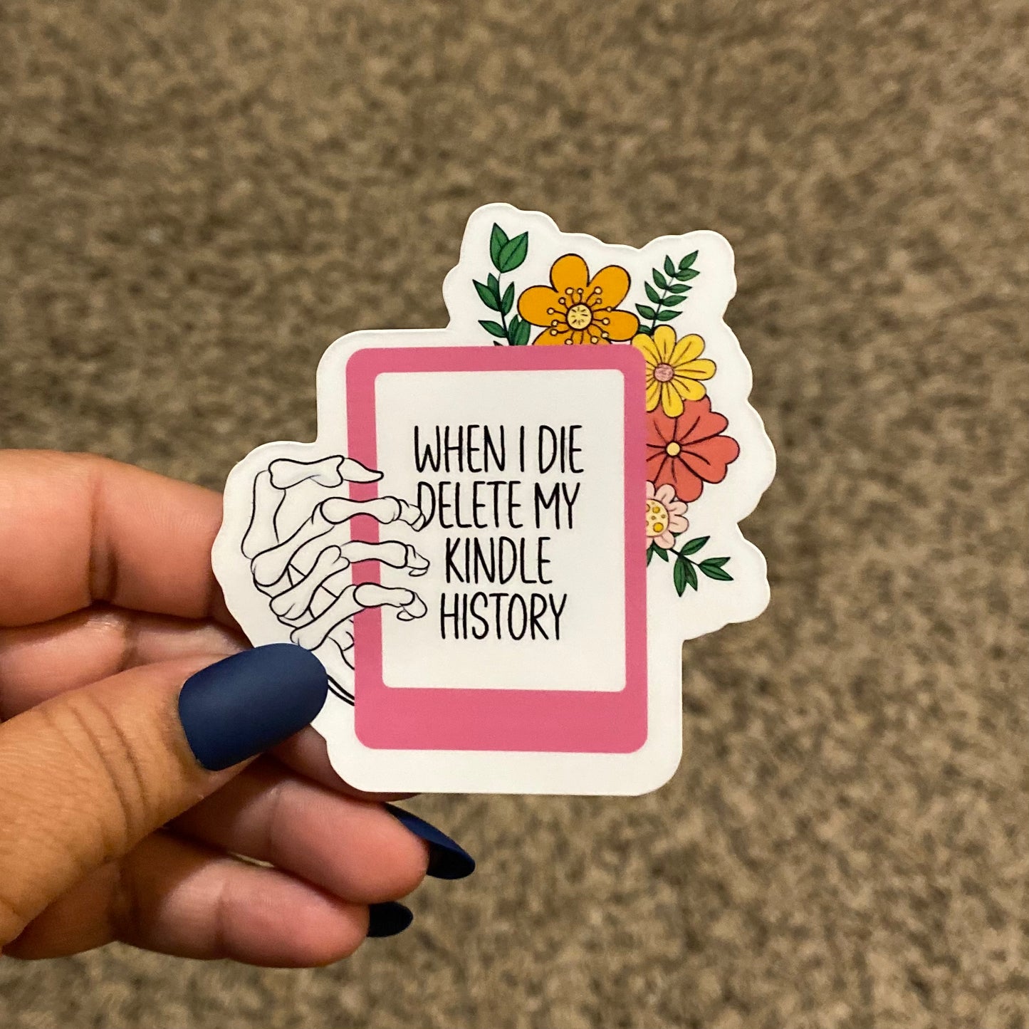 Delete Kindle 3" Sticker