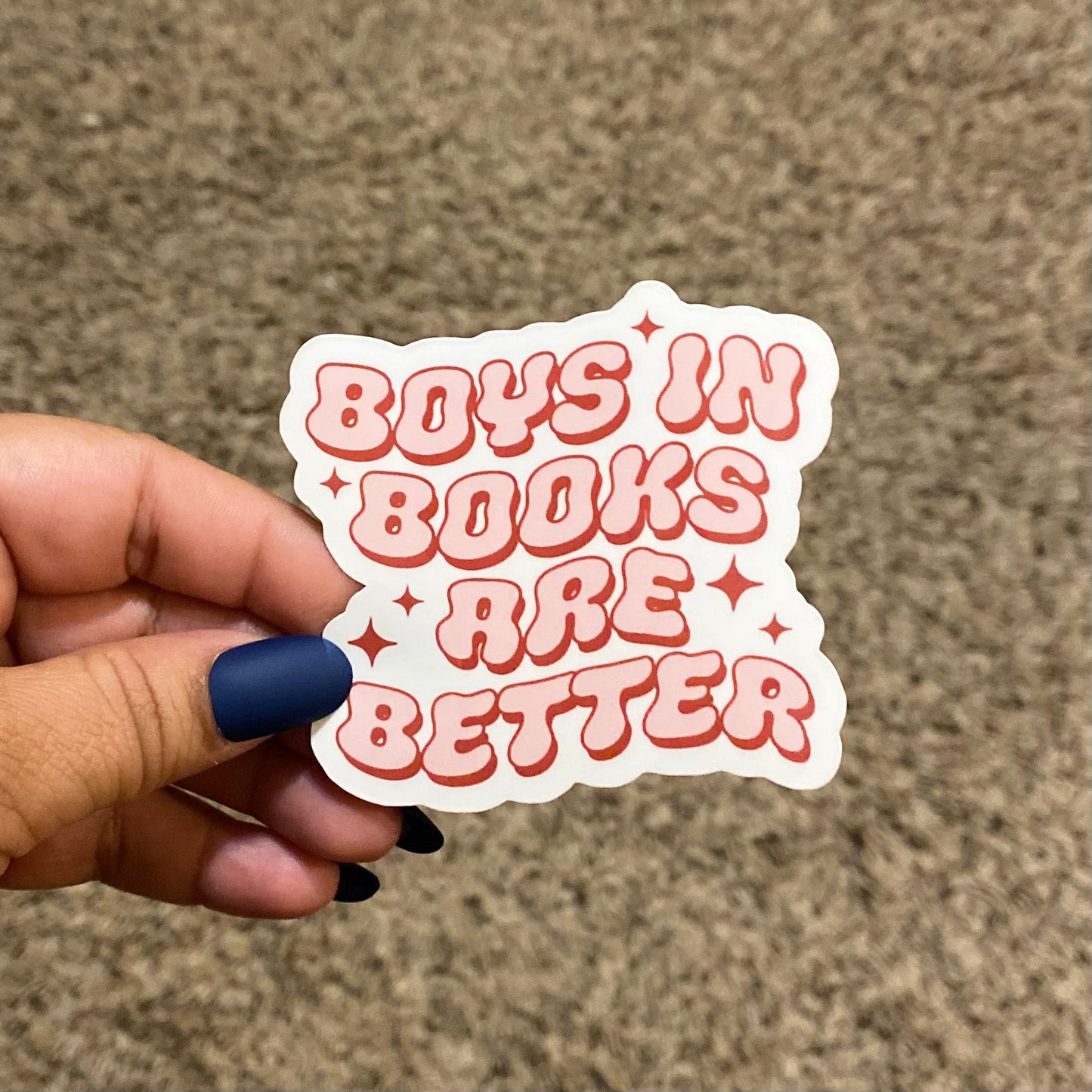 Boys in Books 3" Sticker