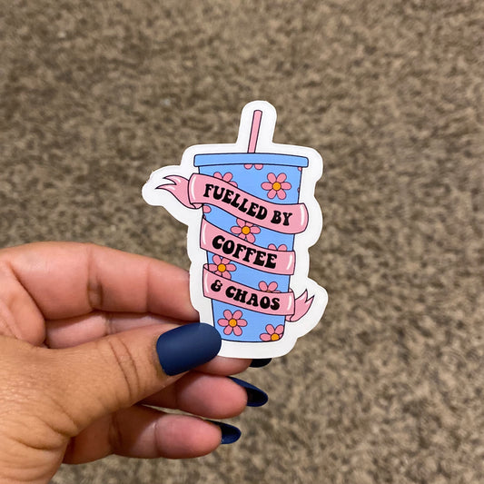 Fuelled By Coffee 3" Sticker