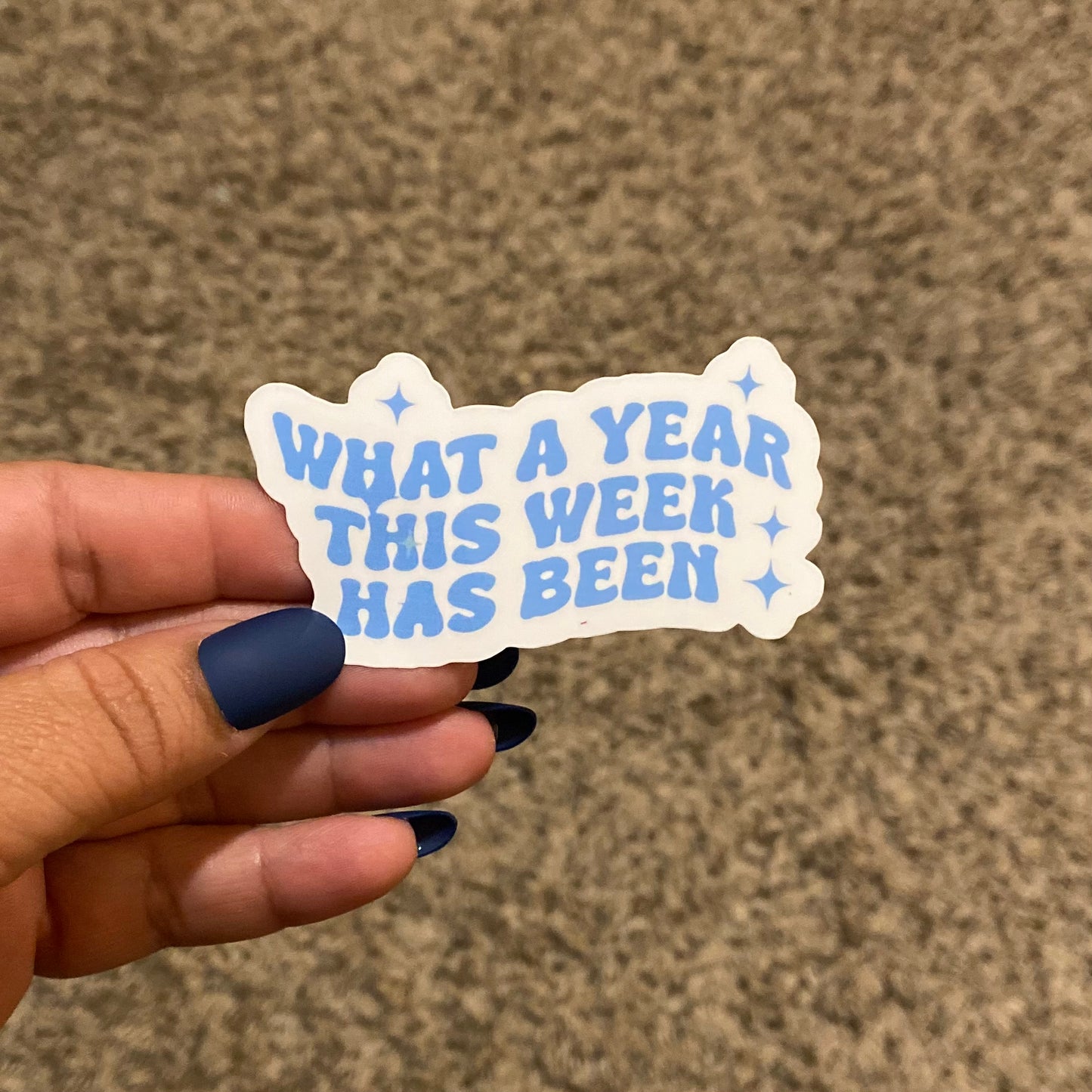 What a Year 3" Sticker