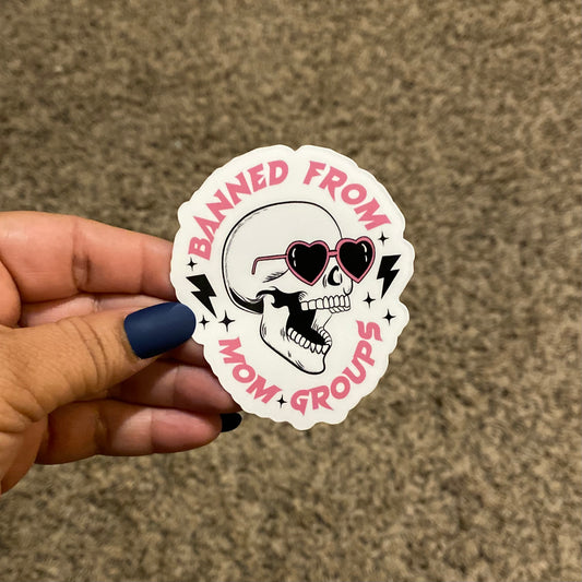 Banned Mom 3" Sticker