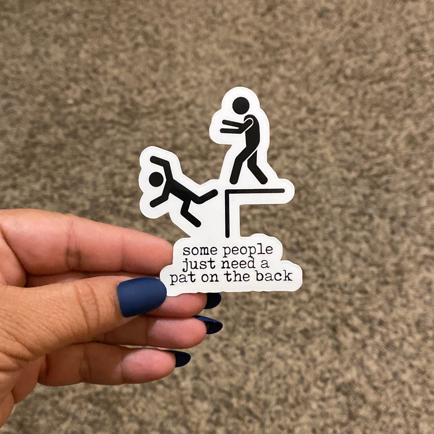 Pat on the Back 3" Sticker