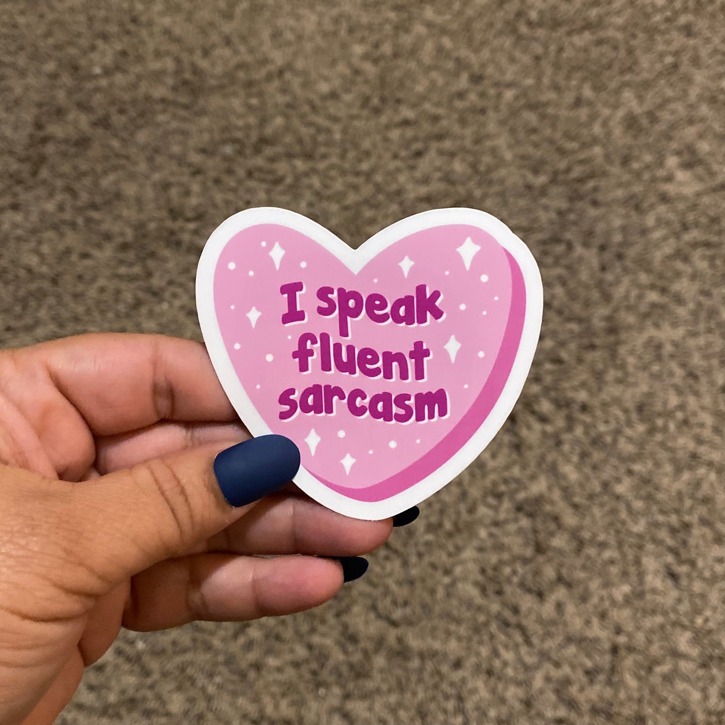 Fluent Sarcasm Heart 3"Sticker